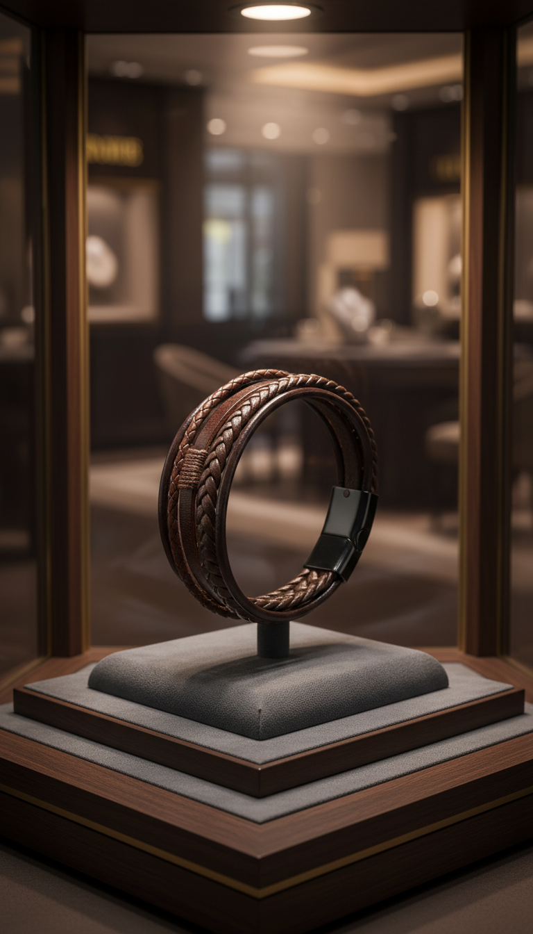 Pulseira Magnata Couro